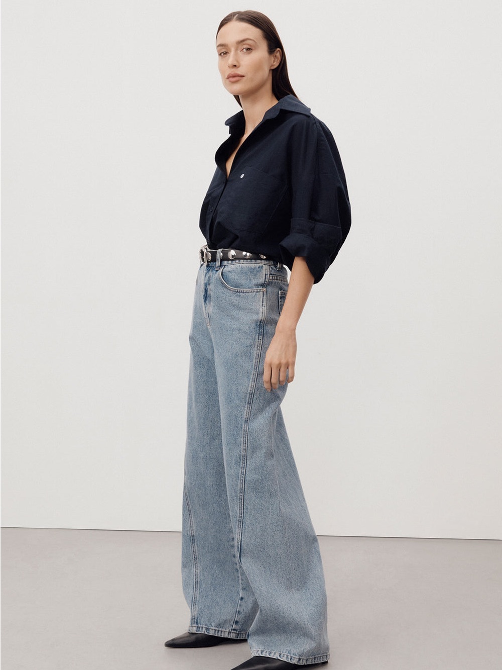 Dissh Carson Mid Blue Wide Leg Jean